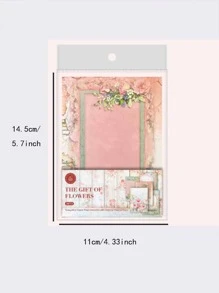 20入組花朵圖案材料紙 - 彩色 - 查看 6