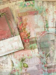 20入組花朵圖案材料紙 - 彩色 - 查看 5