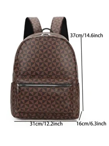 Balo đi làm họa tiết hình học 15 inch PU Balo thời trang cho nam Balo đi học Balo du lịch sức chứa lớn với họa tiết kẻ caro Balo phong cách cổ điển Balo da nam đi bộ đường dài Quà tặng cho nam Học sinh Đồ dùng du lịch mùa thu Túi cổ điển Đồ dùng ngày lễ tình nhân Đồ dùng ngày lễ Túi đi học Túi du lịch cắm trại Hình dán Túi màu nâu Túi đi biển ngày tựu trường Quà tặng ngày lễ tình nhân Túi đựng máy tính xách tay cổ điển Cuộc sống thể thao - màu nâu - Xem 2