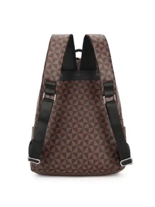 Balo đi làm họa tiết hình học 15 inch PU Balo thời trang cho nam Balo đi học Balo du lịch sức chứa lớn với họa tiết kẻ caro Balo phong cách cổ điển Balo da nam đi bộ đường dài Quà tặng cho nam Học sinh Đồ dùng du lịch mùa thu Túi cổ điển Đồ dùng ngày lễ tình nhân Đồ dùng ngày lễ Túi đi học Túi du lịch cắm trại Hình dán Túi màu nâu Túi đi biển ngày tựu trường Quà tặng ngày lễ tình nhân Túi đựng máy tính xách tay cổ điển Cuộc sống thể thao - màu nâu - Xem 5