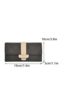 Phong Cách Hàn Quốc Mới Ví Dài Nữ Đơn Giản Công Suất Lớn Đa Thẻ Vị Trí Ví Tiền, Ví - màu đen - Xem 7