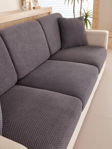 1入組素色沙發座套 - 深灰色 - 查看 4