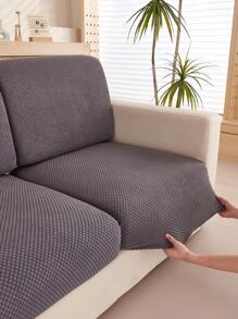 1入組素色沙發座套 - 深灰色 - 查看 1