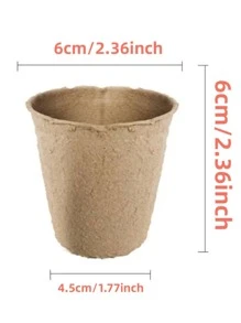 20入組/套紙育苗盆，花園簡易育苗碗 - 黃色 - 查看 5
