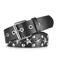 Star Decor Square Buckle Belt - Black - View 1