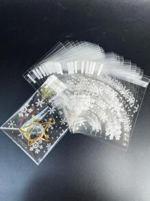 Túi quà tặng họa tiết bông tuyết 100 chiếc - Trong sáng - Xem 2