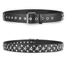 Star Decor Square Buckle Belt - Black - View 5