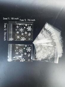 Túi quà tặng họa tiết bông tuyết 100 chiếc - Trong sáng - Xem 3