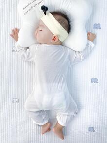 女嬰雞印連體褲，空調衣服，夏季 - 白色 - 查看 4