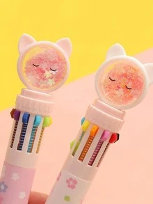 Chiếc Bút Bi Họa Tiết Hoạt Hình, Bút Viết Đa Năng Dễ Thương Cho Học Sinh - Nhiều màu - Xem 3