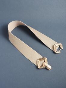 Geometric Buckle Belt Halloween Summer, School Fall, Autumn, Halloween - Beige - View 3