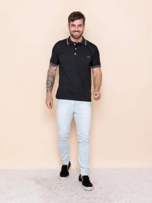 Men Polo Shirts - màu đen - Xem 5