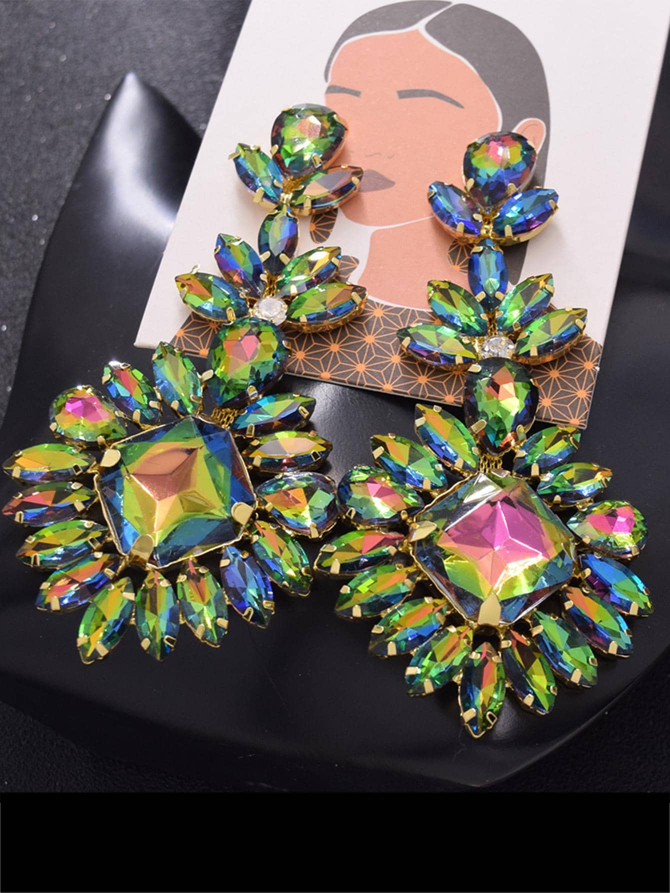 Rhinestone Decor Drop Earrings | SHEIN USA