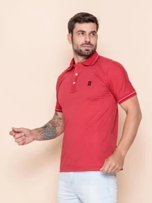Men Polo Shirts - Red - View 3