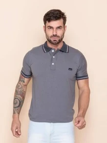 Men Polo Shirts - 灰色 - 查看 6