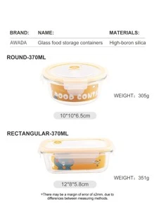AWADA 1pc clear food storage box - Clear - View 6