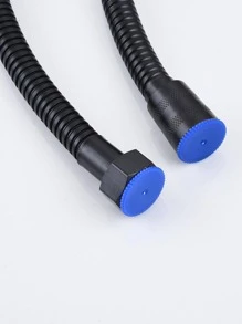 1 Pieza, 2m Manguera De Ducha Negra, Manguera De Agua De Ducha De Mano, Manguera De Extensión De Repuesto, Tubería De Agua De Acero Inoxidable, Accesorio De Baño Universal - Negro - Ver 6