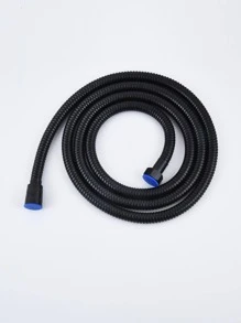 1 Pieza, 2m Manguera De Ducha Negra, Manguera De Agua De Ducha De Mano, Manguera De Extensión De Repuesto, Tubería De Agua De Acero Inoxidable, Accesorio De Baño Universal - Negro - Ver 1