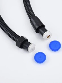 1 Pieza, 2m Manguera De Ducha Negra, Manguera De Agua De Ducha De Mano, Manguera De Extensión De Repuesto, Tubería De Agua De Acero Inoxidable, Accesorio De Baño Universal - Negro - Ver 7