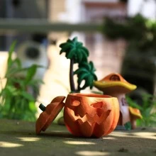 1pc bí ngô thiết kế trang trí thủ công - trái cam - Xem 3