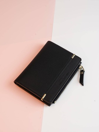 新款韩版女士短款钱包女学生时尚拼接拼色拉链零钱包卡包女士钱包钱夹小钱包