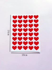 1pack Circle Heart Stickers For Bullet Journal, 10pcs - Multicolor - View 2