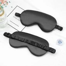 1 miếng che mắt tạo bóng khi ngủ che mắt khi đi du lịch thư giãn - màu đen - Xem 1