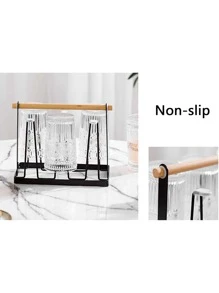 1pc Iron Storage Rack - Black - View 3