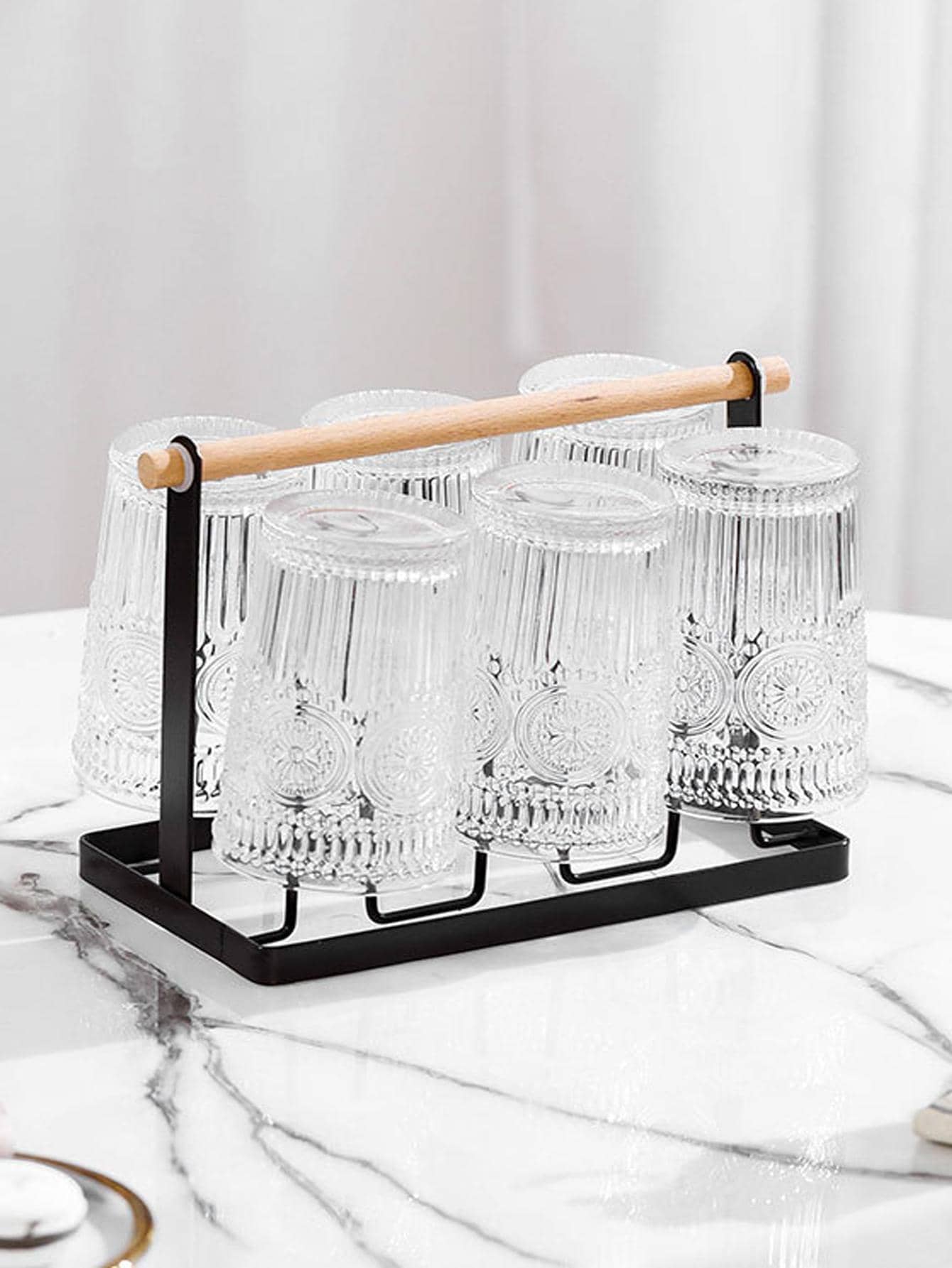 1pc Iron Storage Rack - Black - View 1