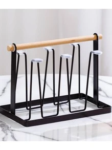 1pc Iron Storage Rack - Black - View 2