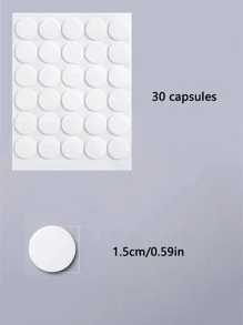 30pcs Double Side Dot Tape, Simple Multipurpose Clear Double Sided Sticker For Office - White - View 2