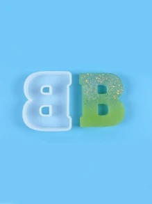 Khuôn nến thiết kế chữ cái 1 cái - trắng - Xem 3