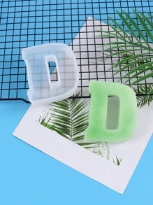 1入組字母設計蠟燭模具 - 白色 - 查看 3