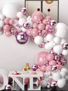 96 chiếc vòng hoa trang trí bóng bay - Nhiều màu - Xem 2