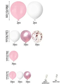 96 chiếc vòng hoa trang trí bóng bay - Nhiều màu - Xem 3