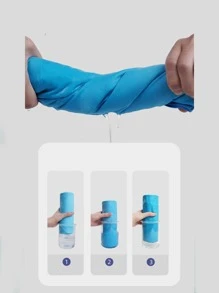 1入組速幹運動毛巾 - 深灰色 - 查看 5