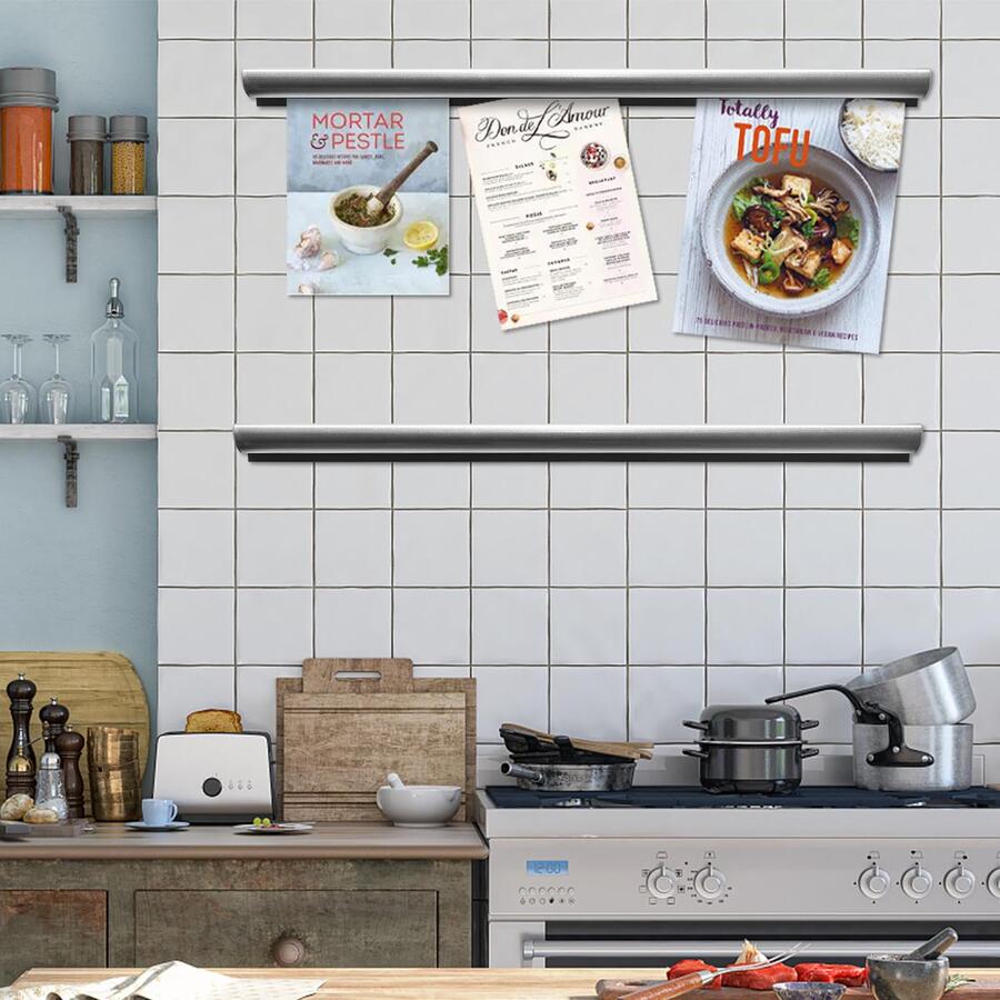 1 pieza Estante aluminio moderno cocina inspección para cocina - Plateado - Ver 1