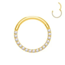 Cubic Zirconia Decor Nose Ring