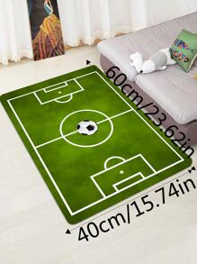 1pc Football Field Pattern Anti-Slip Rug ,Room Decor - Multicolor - View 4