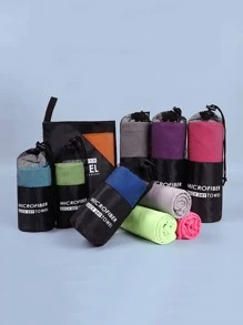 超細纖維運動毛巾,便攜健身游泳雙面法蘭絨運動速幹浴巾1入組 - 紫色 - 查看 11