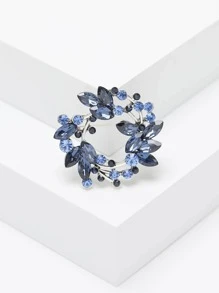 Rhinestone Decor Brooch - Blue - View 12