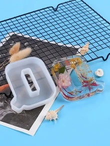 Khuôn nến thiết kế chữ cái 1 cái - trắng - Xem 2