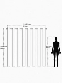 素色1片薄透現代滌綸濾光隱私透明窗簾適用於客廳和臥室 - 白色 - 查看 7
