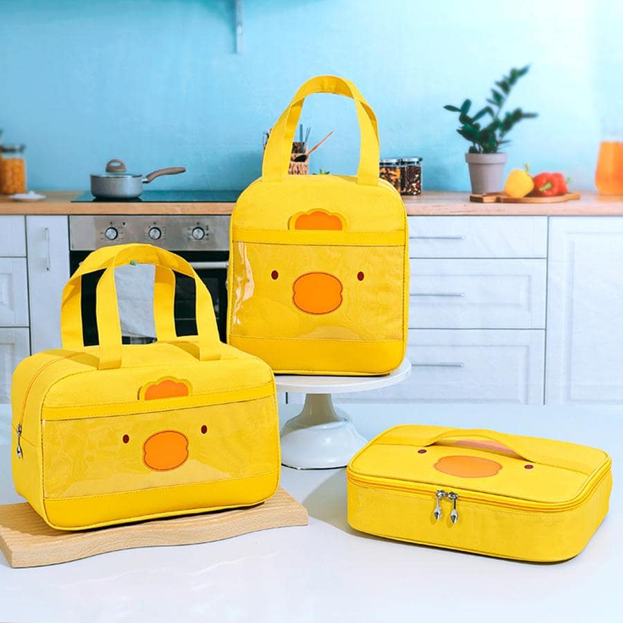 1 túi đựng đồ ăn trưa in hình vịt hoạt hình - Màu vàng - Xem 1