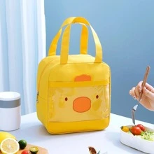 1 túi đựng đồ ăn trưa in hình vịt hoạt hình - Màu vàng - Xem 2