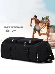 Ba lô du lịch dung tích lớn, Ba lô dung tích lớn cho du lịch ngoài trời, Ba lô thể thao giải trí nghỉ dưỡng 1Pc - màu đen - Xem 3