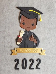 Tự Làm Bé Trai Tốt Nghiệp Cử Nhân Đồng Nhất Thẻ Cắt Kim Loại Chết Thêu Sò Giấy Thủ Công Dao Khuôn Mẫu - Bạc - Xem 2