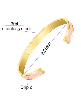 Personalized Colorful Oil Drop Bracelet For Women Minimalist Cuff Bangle