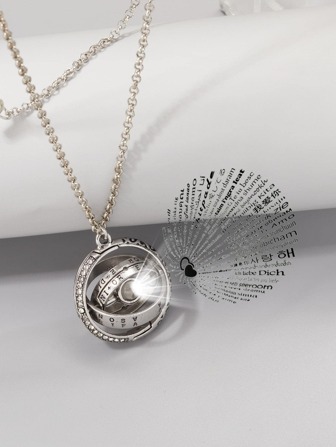 男士圓形吊飾項鍊,適用於首飾類禮品和派對