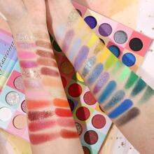 48 Colors Eyeshadow Makeup Palette, Natural Rainbow Shimmer Matte Glitter Eye Shadow Powder Highly Pigmented Gift Set Make Up Pallet - Multicolor - View 2